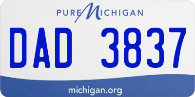 MI license plate DAD3837