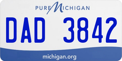 MI license plate DAD3842