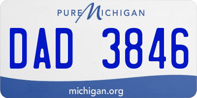 MI license plate DAD3846