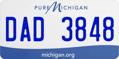 MI license plate DAD3848