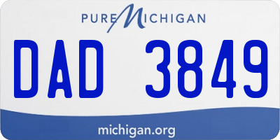 MI license plate DAD3849