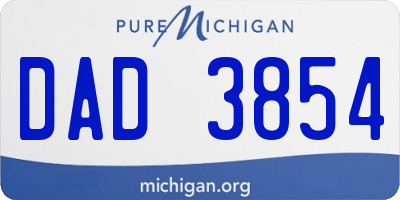 MI license plate DAD3854