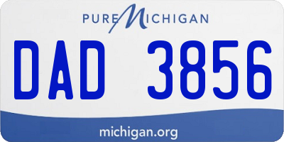 MI license plate DAD3856