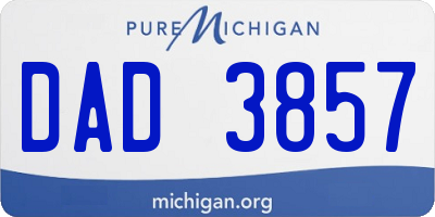 MI license plate DAD3857