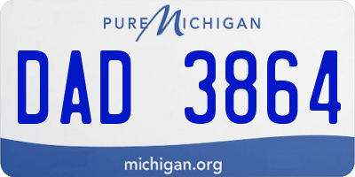 MI license plate DAD3864
