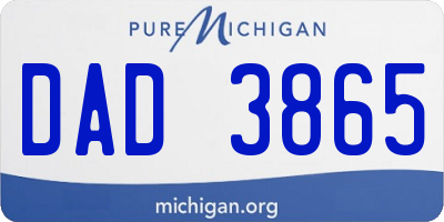 MI license plate DAD3865