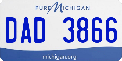MI license plate DAD3866