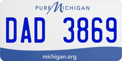 MI license plate DAD3869