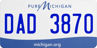 MI license plate DAD3870