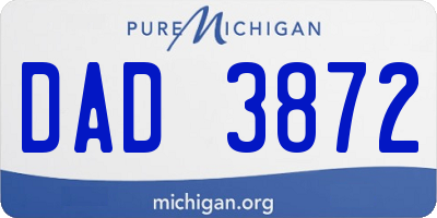 MI license plate DAD3872
