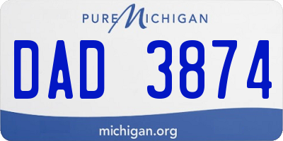 MI license plate DAD3874