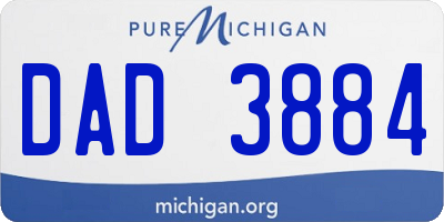MI license plate DAD3884