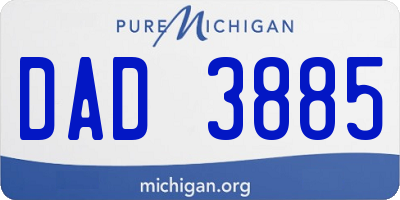 MI license plate DAD3885