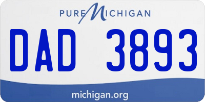MI license plate DAD3893