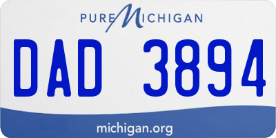 MI license plate DAD3894