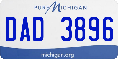 MI license plate DAD3896