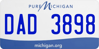 MI license plate DAD3898