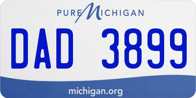 MI license plate DAD3899