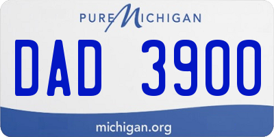 MI license plate DAD3900