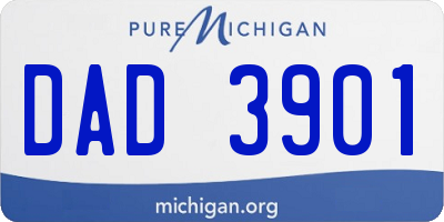 MI license plate DAD3901