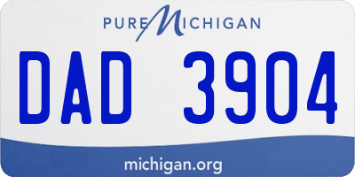 MI license plate DAD3904