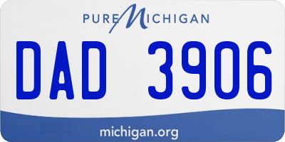 MI license plate DAD3906
