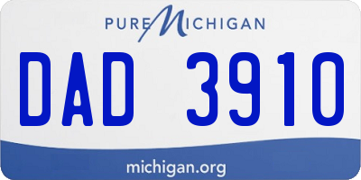 MI license plate DAD3910
