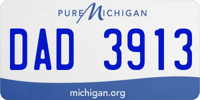MI license plate DAD3913