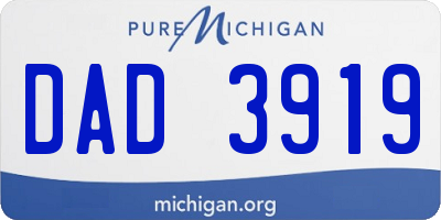 MI license plate DAD3919