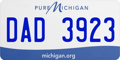MI license plate DAD3923