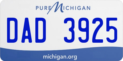 MI license plate DAD3925