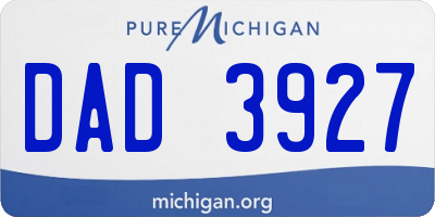 MI license plate DAD3927