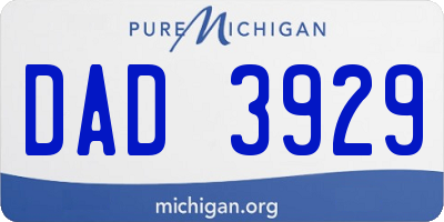 MI license plate DAD3929