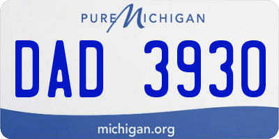 MI license plate DAD3930