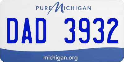 MI license plate DAD3932