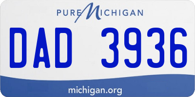 MI license plate DAD3936