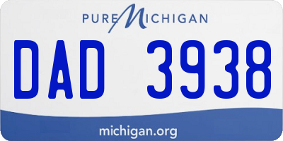 MI license plate DAD3938