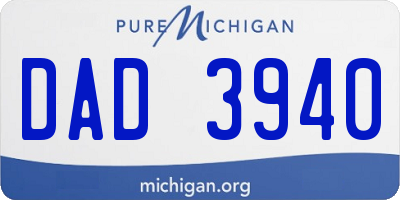 MI license plate DAD3940