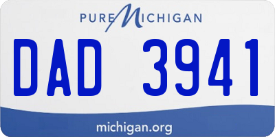 MI license plate DAD3941