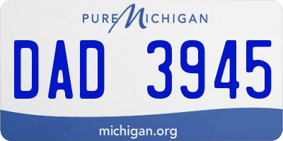 MI license plate DAD3945
