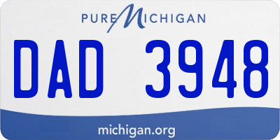 MI license plate DAD3948