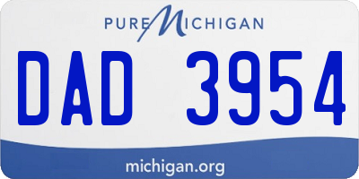 MI license plate DAD3954