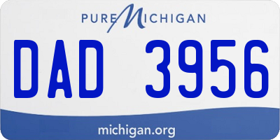 MI license plate DAD3956