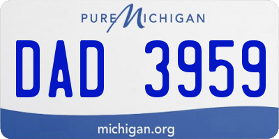MI license plate DAD3959