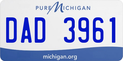 MI license plate DAD3961