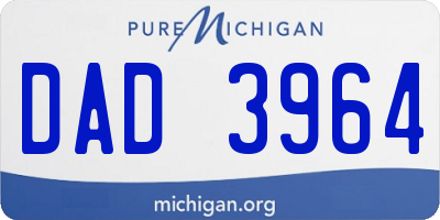 MI license plate DAD3964