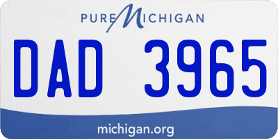 MI license plate DAD3965