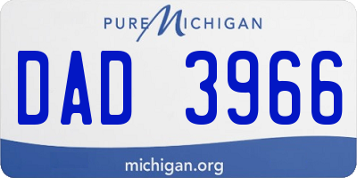 MI license plate DAD3966