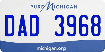 MI license plate DAD3968