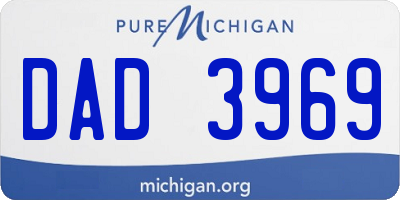 MI license plate DAD3969